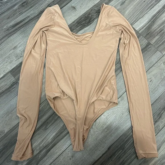 AerieLong Sleeve Nude Bodysuit - Picture 2 of 3